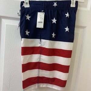 Flag Board Shorts Old Glory Mens Swim Trunks Med